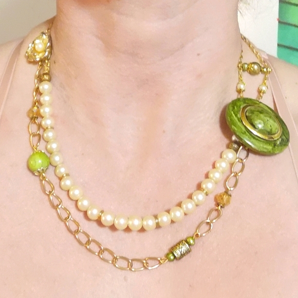 Handmade double layer necklace set - Picture 10 of 10